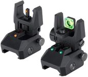 ohhunt Fiber Optic Sights Foldable Flip Up Sights Back up Sight Polymer Fiber A15 (Black 3)