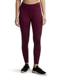 Jockey Women's Slim Fit Synthetic Leggings (MW20_Wine Tasting_Small_Wine_S)