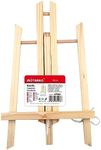 11" Small Tabletop Display Stand A-Frame Artist Easel, Beechwood Tripod, Painting Party Easel for Students Classroom Table