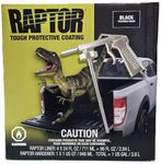 Raptor Liner Black 4 Liter Bedliner Kit with Undercoating Spray Gun and BCC Custom Decal Pack (Black Kit With Gun)