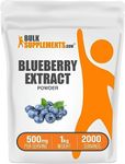 BulkSupplements.com Blueberry Extract Powder - Wild Blueberry Powder - Anthocyanin Supplement - Smoothie Powder - Antioxidants Supplement - Blueberry Extract for Baking (1 Kilograms - 2.2 lbs)