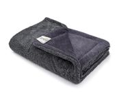 SOFTSPUN Microfiber Cloth for Car - 1200 GSM, 40x60cms, 1Pcs, Grey Super Absorbent Towel - Edgeless Design with Plush Pile and Lint Free Cloth for Drying and Detailing..