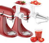 InnoMoon Fruit & Vegetable Strainer Attachment Set for Kitchenaid Stand Mixer, Includes Food Grinder Attachment with Sausage Stuffer Tubes and Juicer Auger, Meat Grinder Attachment for Kitchenaid by