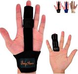 BodyMoves Finger Splint and Finger Extension Splint Trigger Finger Mallet Finger Broken Finger Post Operative Care Finger Knuckle immobilization Injury (Midnight Black)