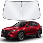 Windshield Sun Shade for 2017-2024 Mazda CX-5 Accessories 240T Upgrade Foldable Sunshade Custom Windshield Sun Visor