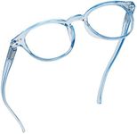 Readerest Blue Light Blocking Reading Glasses (Light Blue, 1.75.00 Magnification) - Computer Eyeglasses With Thin Reflective Lens, Antiglare, Eye Strain, UV Protection, Stylish For Men And Women