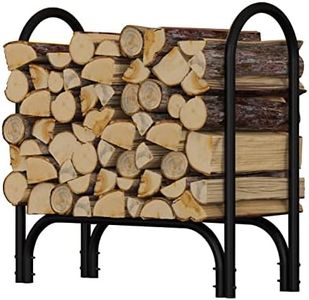 Fire Beauty Firewood Rack Log Holder,Log Storage Holder,Storage Rack,Firewood Stacker for Fireplace Indoor Outdoor(Middle)