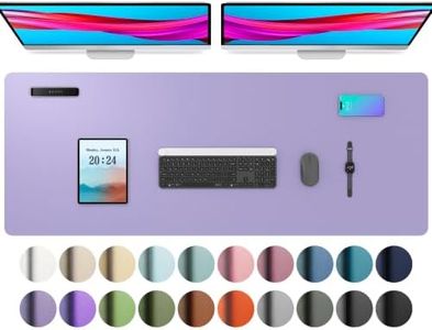 Aothia Faux Leather Desk Mat (Light Purple, 48" x 17")