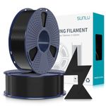 SUNLU High Speed PLA Filament 1.75mm, 30mm/s - 600mm/s Print Range, High Flow Speedy 3D Printer PLA Filament, Designed for Fast Printing, Good for Fast Printing, 1KG*2 Rolls Black+Black