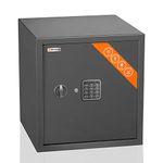 Brihard Business Electronic Safe - 40x38x38cm Safety Box with Digital Keypad Lock LED Screen and Removable Shelf - Code Safe for Office, Home Security