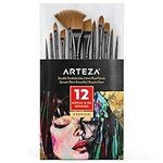 Arteza Paint Brushes, Set of 12, Pr