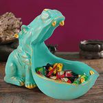 ZART Angry Hippopotamus Mouth Open Face Sculpture Polyresin Showpiece for Home Decor or Best for Put Any Type Products E.g Key,Mobile Phone, Wallets, Optical, Earphone, Watches etc .(Multicolor)