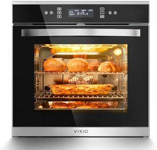 VIKIO HOME 24" Electric Single Wall Oven, 2.83 Cu.Ft (80L) Built in Oven, 240V 3220W, Touch Control with Safety Lock, 11 Cooking Functions for Smart Kitchen Life