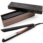 Corioliss C5 Hair Straightener for Women | Professional Titanium Plates | Ionic Flat Iron | Adjustable Temperature 80°C–235°C | 30-Second Heat-Up | Travel Case | UK Plug | Black Copper