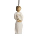 Willow Tree 2024 Ornament, Welcome Joy, Golden Wreath, Sculpted Hand-Painted Figure, 28253