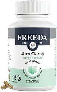 Freeda Natural Allergy Relief with Quercetin, Bromelain & Nettle Leaf - Kosher Certified and Vegan - Antihistamine Decongestant Sinusitis Treatment - Histamine Block Natural Allergy Relief for Adults