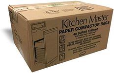 Kitchen Master Paper/Plastic lined Pre-Cuffed Compactor Bags -48 Pack