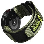 Nereides Compatible with Samsung Galaxy 44mm 40mm Watch 4/ 46mm 42mm watch 4 Classic/ 45mm Watch 3 Band, Rugged Nylon Sports Strap With Velcro Woven Loop Design, Tough Replacement Band For Men Women
