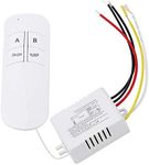 Wireless Remote Control for Wall Switch, 1/2/3/4 Way On/Off 220V Digital Wireless Wall Light Receiver Transmitter Remote Control Switch with Battery