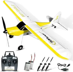 Top Race RC Plane - 4-Channel Remote Control Airplane for Adults and Advanced Kids - 20-Inch Wing Span, Stunt Flying with 6-Axis Gyro Stabilizer - Ready to Fly with Spare Propellers, Easy to Control