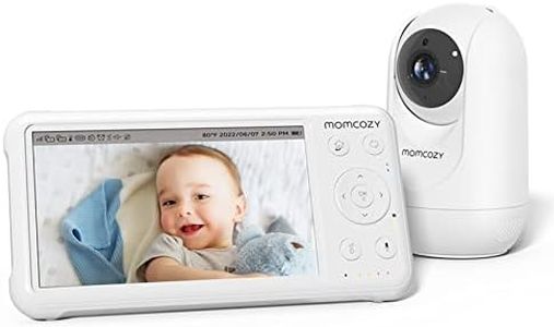 momcozy Baby Monitor Video e Audio BM01, 1080P Schermo HD da 5", Telecamera con Supporto a Parete, Visione Notturna, Batteria 5000mAh, Audio Bidirezionale, Sensore di Temperatura,Ideale per Neomamme,