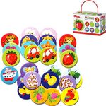 Memo Game - Baby Fun and Educational Mini Memory Game (28 Pcs) - Improve Memory and Motor Skills - Early Educational Toy Memory Games for Kids - Bright and Colourful Card Game Memory