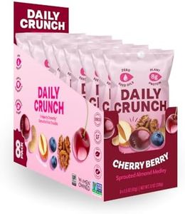 Daily Crunch Sprouted Almonds, 1.5 Ounce Mini, On-The-Go Bags, Sprouted and Dehydrated for a Unique Crunch, Keto Friendly, Non-GMO (1.5 Ounce, Cherry Berry)