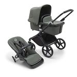 Bugaboo Fox Cub All-Terrain Stroller, Lightweight and Strong Pram and Baby Pushchair, Durable Design and Extra-Large Sun Canopy, One-Piece Self-Standing Fold, Forest Green