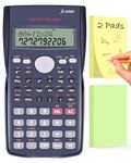 Scientific Calculator for Secondary School Supplies: Back to School Stationery Supplies Calculator + Bonus Sticky Notes, A Level Maths Calculator School Scientific GCSE Exam Calculator Desk Essentials