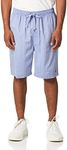 NAUTICA Men's Soft Woven 100% Cotton Elastic Waistband Sleep Short Pajama Bottom, Blue Bone, Large US