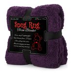 Snug Rug Special Edition Blankets Luxury Sherpa Fleece 127 x 178cm (50" x 70") Sofa Couch Soft Throw Blanket (Purple)