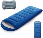 Sleeping Bags for Adults & Kids Lightweight Waterproof 3-4 Season Warm with Inflatable Pillow–Compact Portable Sleeping Bag for Cold Weather Camping, Hiking, Travel, Indoor/Outdoor Use