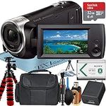 ZeeTech Sony HDR-CX405 Handycam HD Video Recording Camcorder with SanDisk 32GB Micro Memory Card + Case + Tripod Accessory Bundle