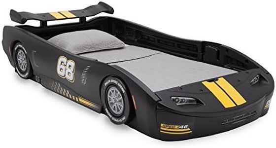 Delta Children Turbo Race Car Twin Bed, Black