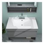 MEJE 30x18 Inch Drop in Rectanglar 3 Holes Bathroom Sink, Vanity Top Sink Only, for 4-inch Centerset Faucet,White (Cabinet NOT Included)