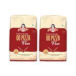 Pizza Flour - 4 LBS (1.8kg) - Unbleached & Medium Protein Flour, Morcote Pizza Flour Italian Type 00 Flour (Pack of 2)