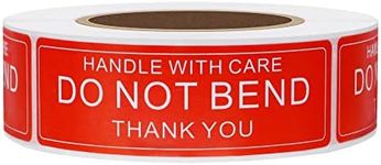 Hybsk 1"*3" Handle with Care Do Not Bend Thank You Stickers Adhesive Label 500 Per Roll