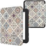 kwmobile Case Compatible with Barnes & Noble Nook Glowlight 4 / 4e Case - eReader Cover - Moroccan Tiles Multicolor/Brown