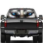 Oasisdream Wolf Eyes Rear Window Decals for Trucks Suvs Universal Size 65"X22" High-Definition Print Truck Window Decals