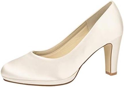 Rainbow Club Scarpe da Sposa Grace - Décolleté, Ivory/Creme, in Raso, Misura 38 EU (UK 5)