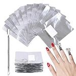 Sularpek Foil Nail Wraps, 200 Pcs Gel Nail Remover Wraps With 1pcs Cuticle Pusher, Nail Foils For Gel Nails For Fast & Gentle Soak Off Gel Polish Removing