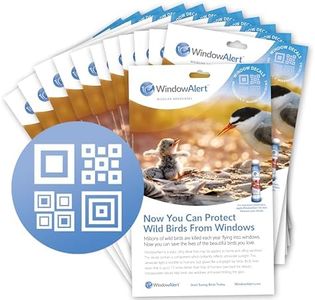 WindowAlert Modern Square Anti-Collision Decal 12 Pack - UV-Reflective Window Decal to Protect Wild Birds from Glass Collisions - Made in The USA