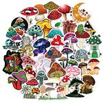 Mushroom Stickers 100 Pcs Cute Mushroom Decor Sticker Pack, Waterproof Vinyl Stickers, Stickers for Laptop Phone MacBook Scooter Scrapbook Journal Skateboard Cup Suitcase Guitar Mug Planner Book etc