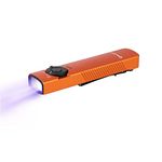 OLIGHT Arkfeld UV 365nm Black Light with 1000 Lumens White LED Flashlight, Rechargeable EDC UV Flashlights for Pet Urine Detection, Rocks and Mineral Glowing and Outdoors (Orange, CW:5700K~6700K)