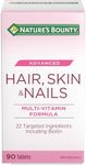 NATURE'S BOUNTY Hair, Skin & Nails Advanced, Maintains Structure Of Hair, Skin & Nails, 22 Targeted Ingredients Including Biotin, An antioxidant for the maintenance of good health. Maintain hair, skin and nail structure. Tablets, 163 g