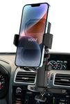 YOOZ CD Slot Phone Holder for Car [Height Adjustable] Car Phone Holder CD Player Mount with One Button Release Clamp for iPhone 15 Pro Max Plus 14 13, Galaxy S23, Fire, All 4-7" Mobile Phones