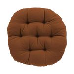 Mom's Moon Cotton Plus Comfort Round Floor Cushion/Back Cushions/Chair Cushions - Pack of 2, King - 20' Round (Brown)