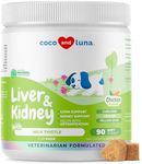 Milk Thistle for Dogs - 90 Soft Chews - Liver and Kidney Support for Dogs - Hepatic Support with EPA & DHA - Detox for Dogs - Liver Supplement for Dogs with Choline and L-Arginine.