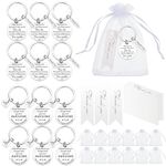 BYBOUS 12Pcs Thank You Gifts Inspirational Keychain with Thank You Label, Funny Appreciation Keychain Gifts for Staff,Teachers,Coworkers,Nurse,Office