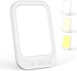 Beedove Luminothérapie Lampe, Lampe de Luminothérapie 10000 Lux, 5 Luminosité Réglable & 4 Minuteri, 90° Pliable Pour Bureau/Maison, SAD Lampe LED Efficace des Troubles Affectifs Saisonniers